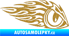 Samolepka Animal flames 016 pravá zvířecí oko Ultra Metalic zlatá
