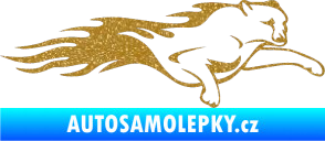 Samolepka Animal flames 018 pravá panter Ultra Metalic zlatá
