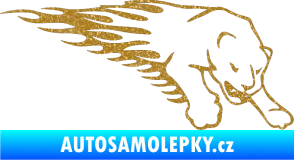 Samolepka Animal flames 020 pravá puma Ultra Metalic zlatá