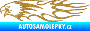 Samolepka Animal flames 026 levá orel Ultra Metalic zlatá