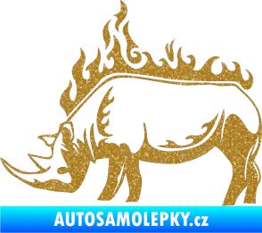 Samolepka Animal flames 049 levá nosorožec Ultra Metalic zlatá