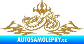 Samolepka Animal flames 070 pravá zmije Ultra Metalic zlatá