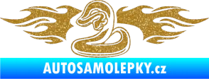 Samolepka Animal flames 072 levá had Ultra Metalic zlatá