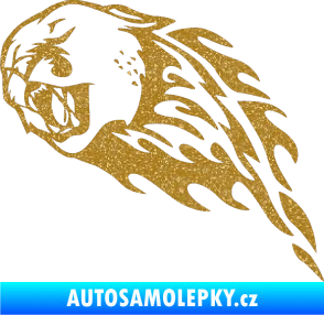 Samolepka Animal flames 083 levá puma Ultra Metalic zlatá