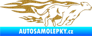 Samolepka Animal flames 084 pravá lvice Ultra Metalic zlatá