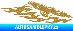 Samolepka Animal flames 097 pravá orel Ultra Metalic zlatá