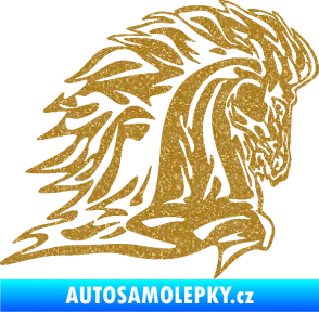 Samolepka Animal flames 101 pravá kůň Ultra Metalic zlatá