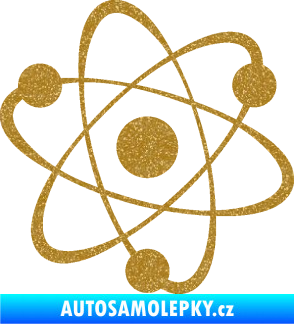 Samolepka Atom  Ultra Metalic zlatá
