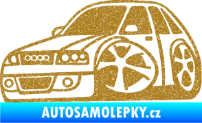 Samolepka Audi A4 karikatura levá Ultra Metalic zlatá