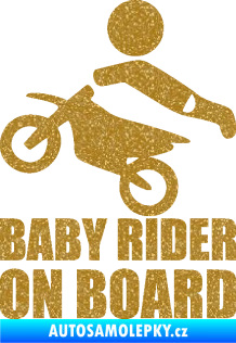 Samolepka Baby rider on board levá Ultra Metalic zlatá