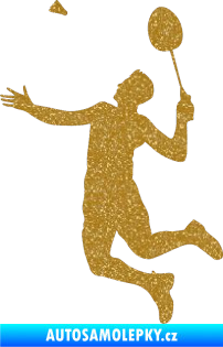 Samolepka Badminton 001 levá Ultra Metalic zlatá