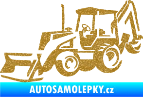Samolepka Bagr 002 levá Ultra Metalic zlatá