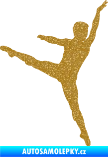 Samolepka Balet tanečník 001 pravá Ultra Metalic zlatá