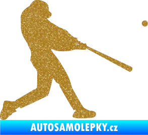Samolepka Baseball 001 pravá Ultra Metalic zlatá