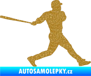 Samolepka Baseball 002 pravá Ultra Metalic zlatá