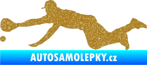 Samolepka Baseball 015 levá Ultra Metalic zlatá