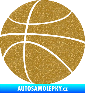 Samolepka Basketbalový míč 001 Ultra Metalic zlatá
