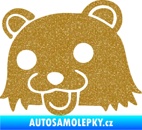 Samolepka Bear levá Ultra Metalic zlatá