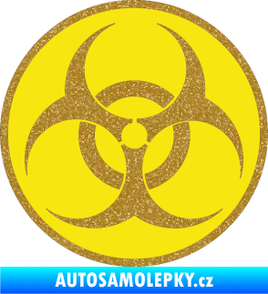 Samolepka Biohazard barevný  Ultra Metalic zlatá