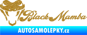 Samolepka Black mamba nápis Ultra Metalic zlatá