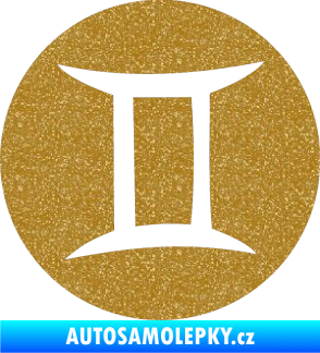 Samolepka Blíženci 001 - horoskop Ultra Metalic zlatá
