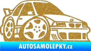 Samolepka BMW e30 karikatura pravá Ultra Metalic zlatá