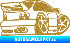 Samolepka BMW e46 karikatura pravá Ultra Metalic zlatá