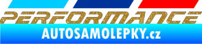 Samolepka BMW M Performance nad sebou Ultra Metalic zlatá