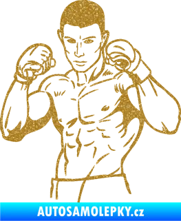 Samolepka Boxer 003 levá Ultra Metalic zlatá