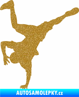 Samolepka Breakdance 001 levá Ultra Metalic zlatá