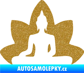 Samolepka Budha 003 levá  Ultra Metalic zlatá