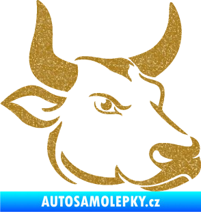Samolepka Býk 009 pravá Ultra Metalic zlatá