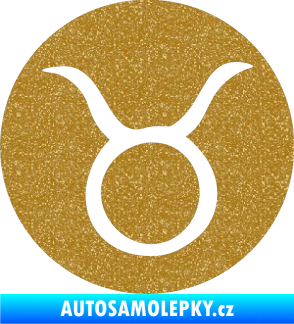 Samolepka Býk zvěrokruh 001 - horoskop Ultra Metalic zlatá