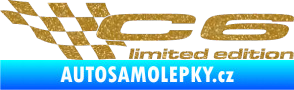 Samolepka C6 limited edition levá Ultra Metalic zlatá