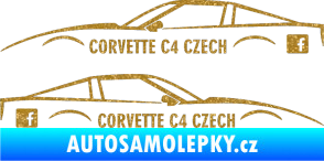 Samolepka Corvette C4 FB Ultra Metalic zlatá