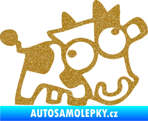 Samolepka Crazy cow pravá Ultra Metalic zlatá