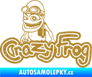 Samolepka Crazy frog 002 žabák Ultra Metalic zlatá