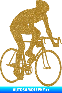 Samolepka Cyklista 001 pravá Ultra Metalic zlatá