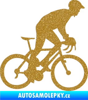 Samolepka Cyklista 003 pravá Ultra Metalic zlatá