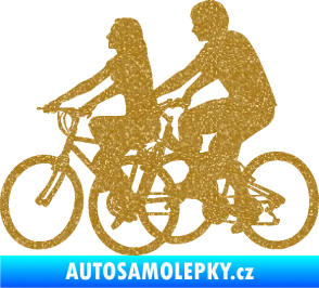 Samolepka Cyklisté 001 levá pár Ultra Metalic zlatá