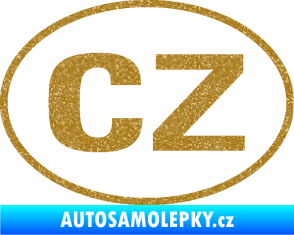 Samolepka CZ značka bez podkladu Ultra Metalic zlatá