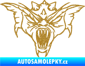 Samolepka Ďábel 003 pravá Ultra Metalic zlatá