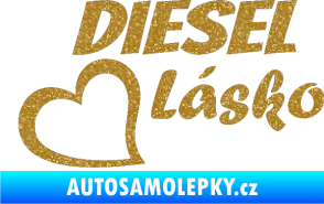 Samolepka Diesel Lásko Ultra Metalic zlatá
