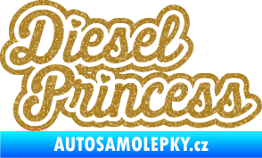 Samolepka Diesel princess nápis Ultra Metalic zlatá