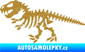Samolepka Dinosaurus kostra 001 levá Ultra Metalic zlatá
