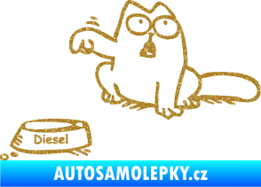 Samolepka Dolej diesel - levá Ultra Metalic zlatá