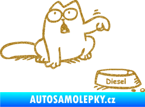 Samolepka Dolej diesel - pravá Ultra Metalic zlatá