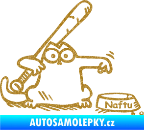 Samolepka Dolej naftu 002 pravá Ultra Metalic zlatá