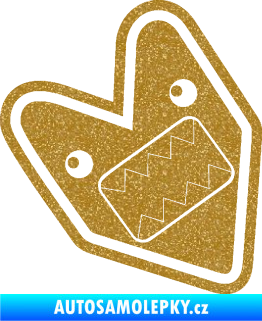 Samolepka Domo 019 wakaba jdm znak levá Ultra Metalic zlatá