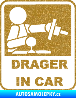 Samolepka Drager in car 001 Ultra Metalic zlatá
